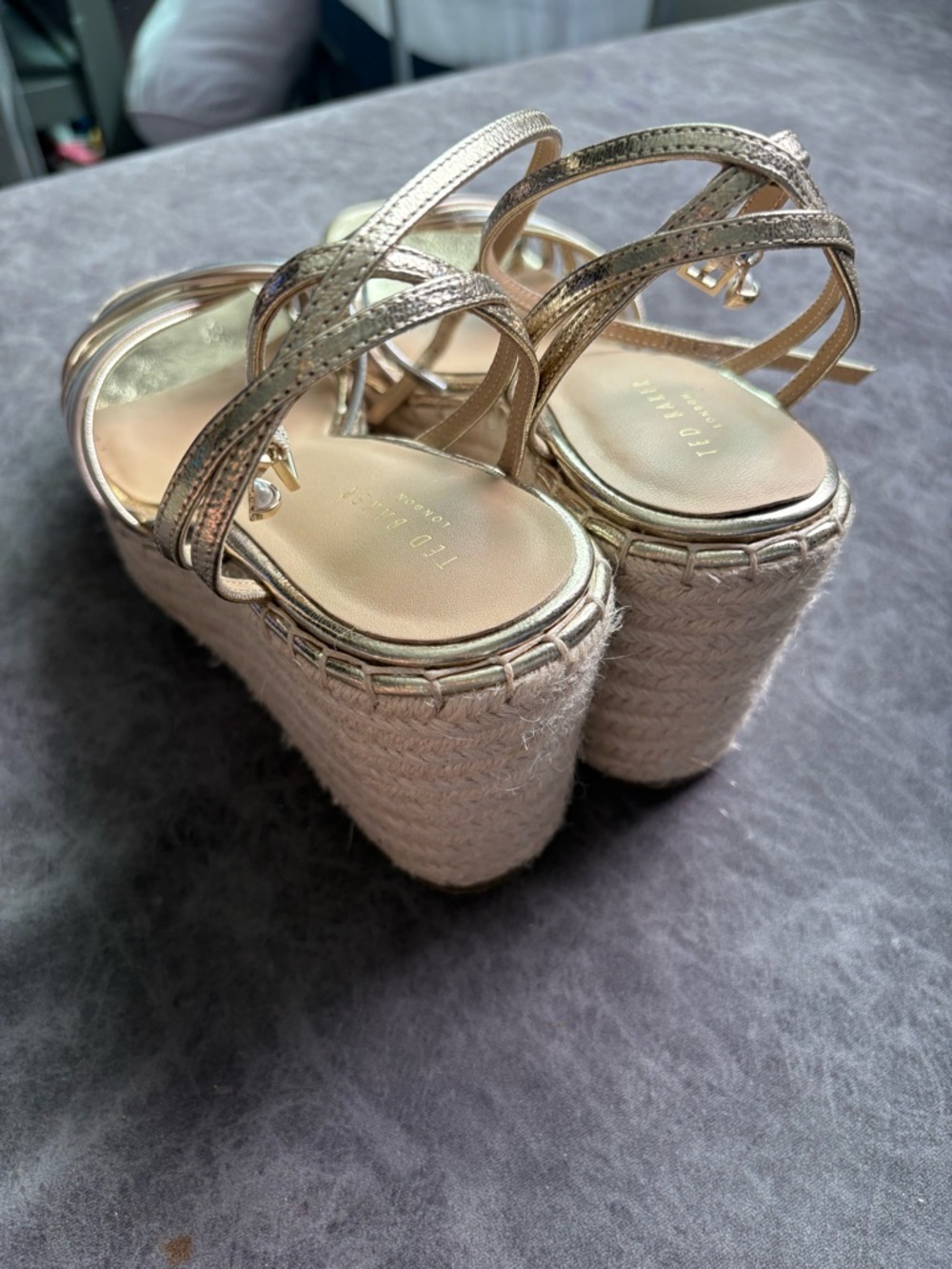 Ted Baker London Arabella Platform Wedge Sandal Size 9 New - Picture 4 of 7